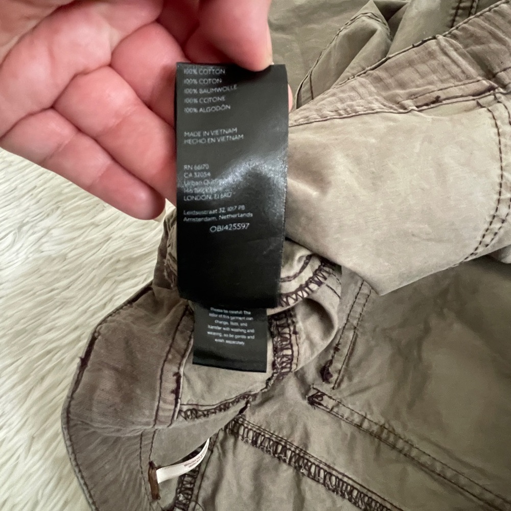 Free People The Thing Is Low-Rise Utility Pants Size 12 Wild Truffle Gray/Green - Picture 10 of 11